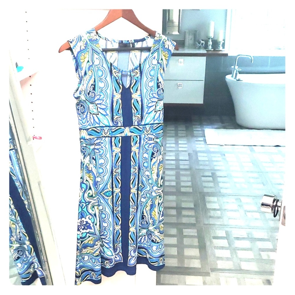 Blue paisley dress